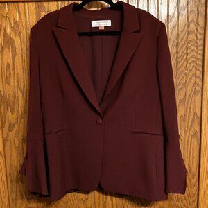 Tahari Arthur S. Levine Burgundy Blazer Size 18